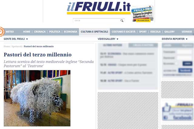 ritaglio pagina web del sito ilfriuli.it