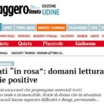 particolare pagina quotidiano Il Messaggero Veneto